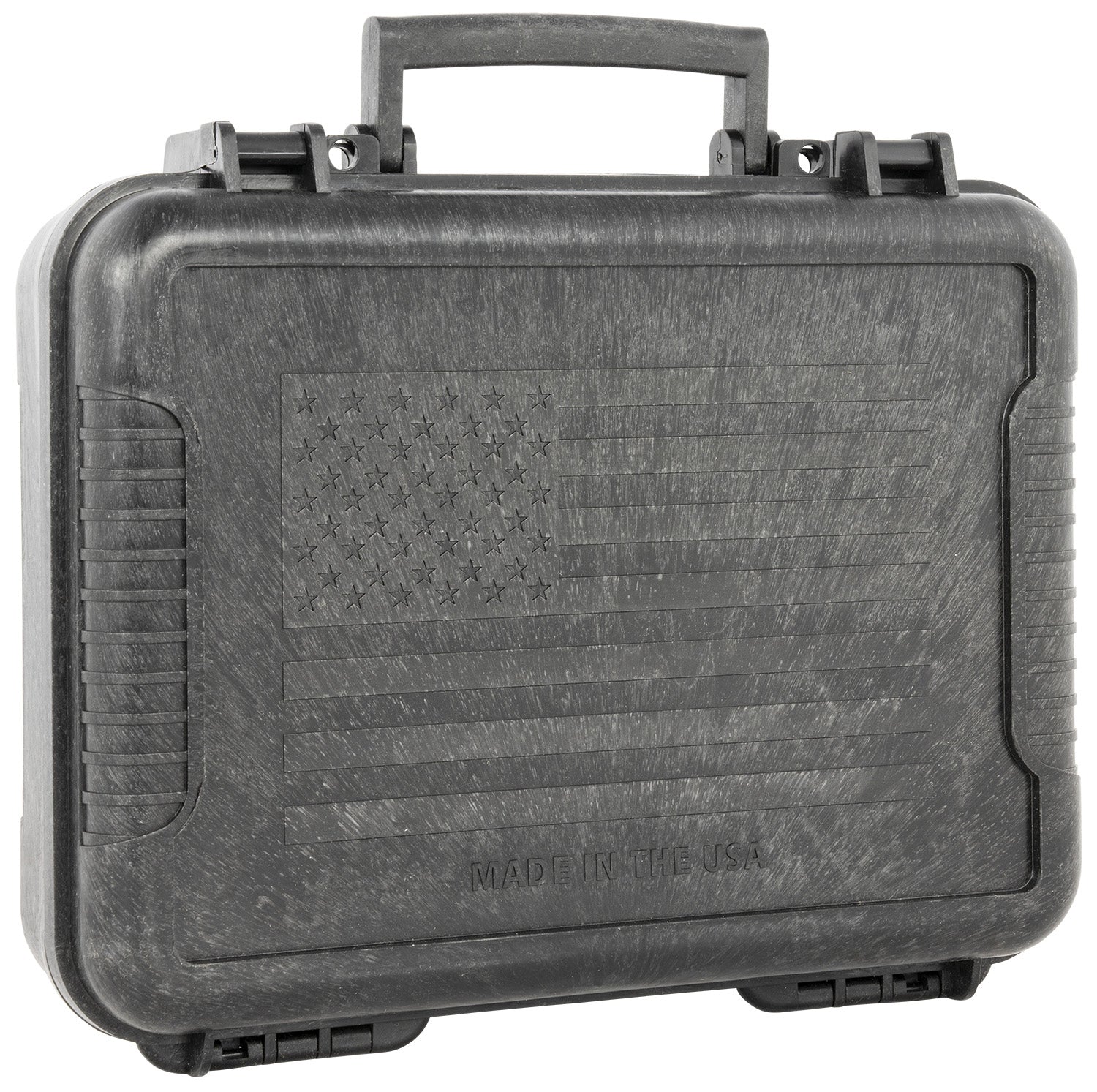 Outdoor Connection 10017 Molded Pistol Case 11" Long Black w/US Flag Polypropylene