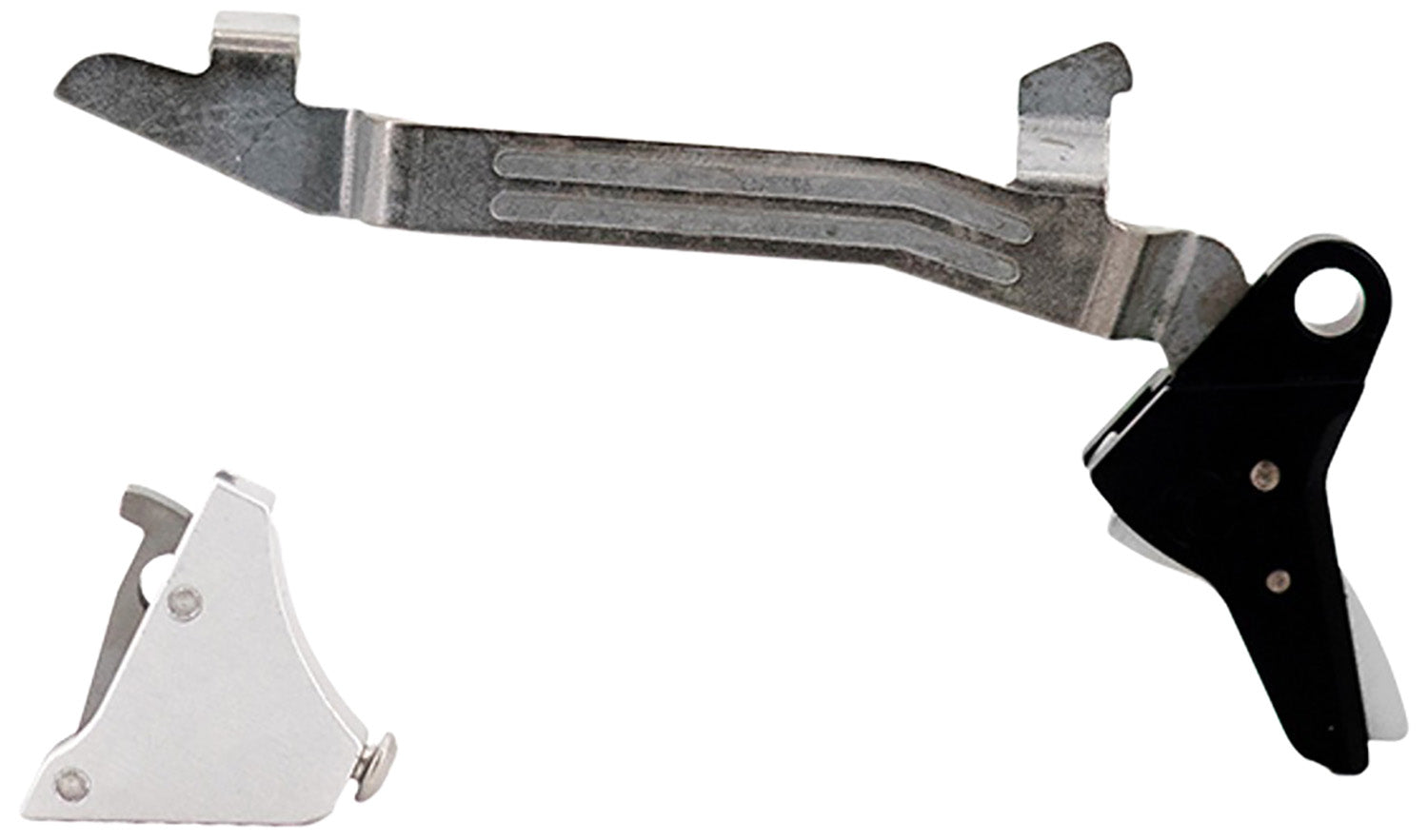 Timney Triggers ALPHAGLOCK5 Alpha Competition 9mm Luger/40 S&W/22 LR, Silver Straight Trigger, Compatible w/Glock Gen5 & Glock 44