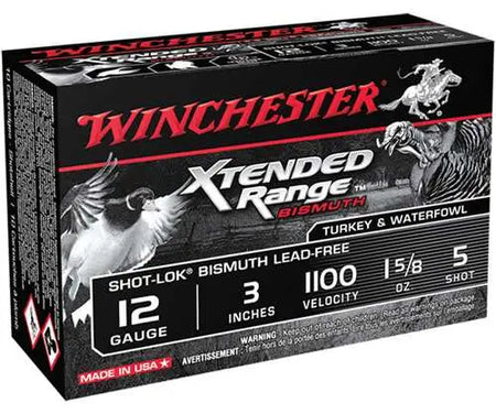 Winchester XTENDED RANGE BISMUTH Shot-Lok Bismuth Hunting 12 Gauge 3 in 1-5/8 oz #5