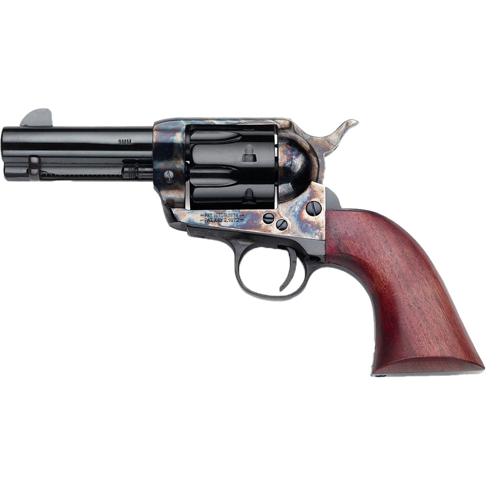 Pietta Posse Revolver 9mm 3.5 in. Casehardened Frame Walnut Grip 6 rd.