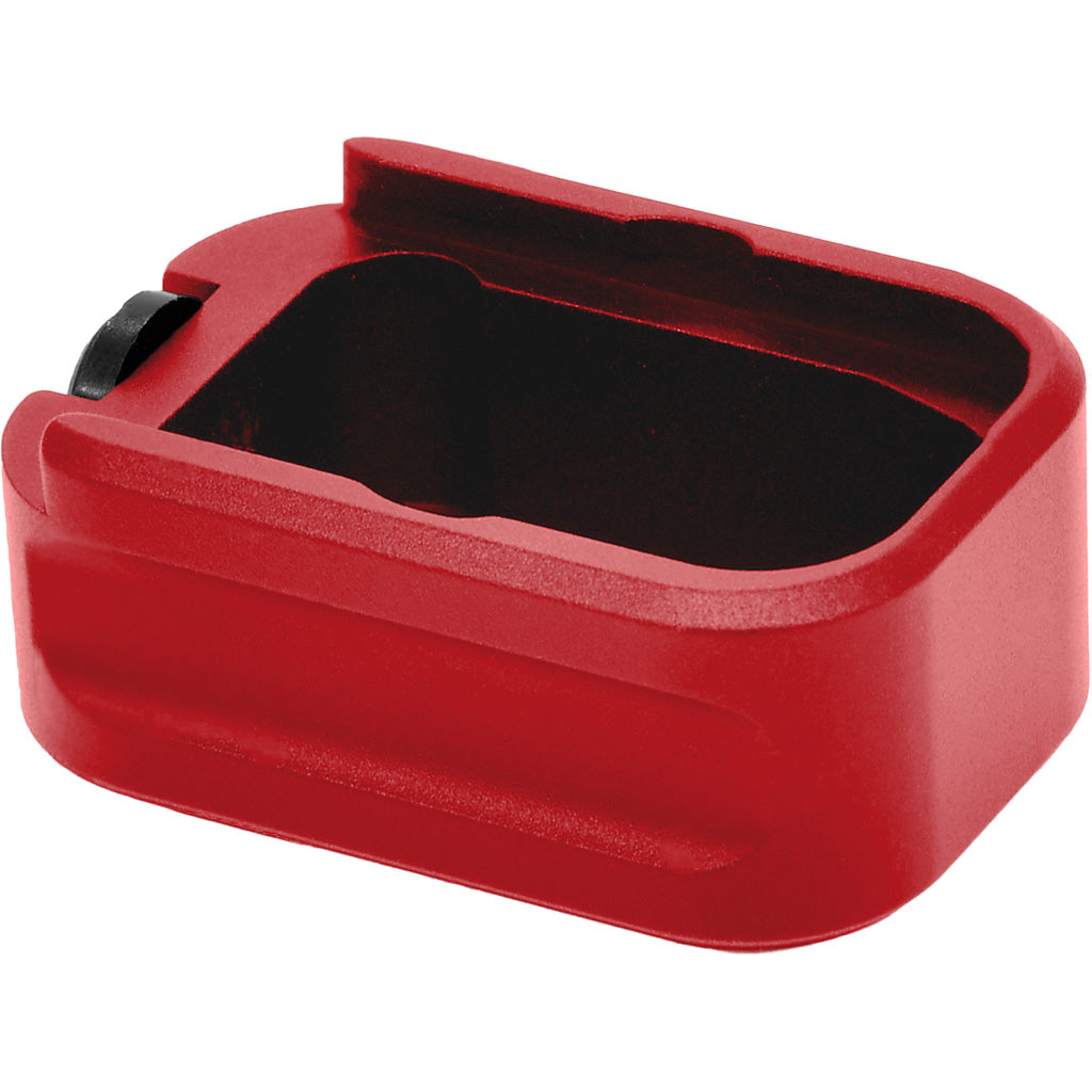 Warne Magazine Extension Red +3 9mm +2 40 cal. Fits Glock 19 and 23