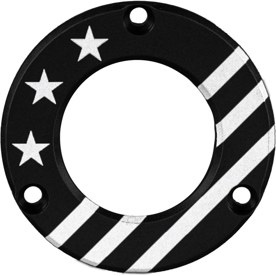 Axcel Driver Hubcap Black w/Engraving Made In USA/Patriotic Theme