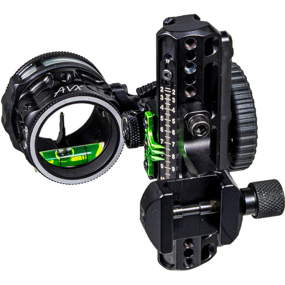 Axcel Driver Plus Slider Sight w/AVX-31 Scope Stealth BH Picatinny .010 Green 1 Pin RH