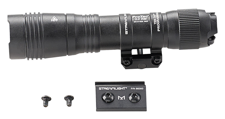 Streamlight 89003 ProTac 2.0 Black Anodized Aluminum 250/2000 Lumens White LED Bulb, 266 Meters Beam, Picatinny Rail Mount, Rifle