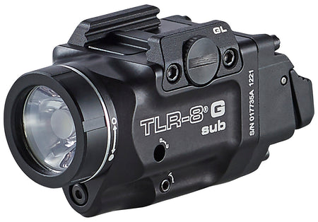 Streamlight 69431 TRL-8 G Sub Gun Light with Green Laser Black Anodized 500 Lumens White LED Glock 43X MOS/48 MOS/43X/48 with Rail