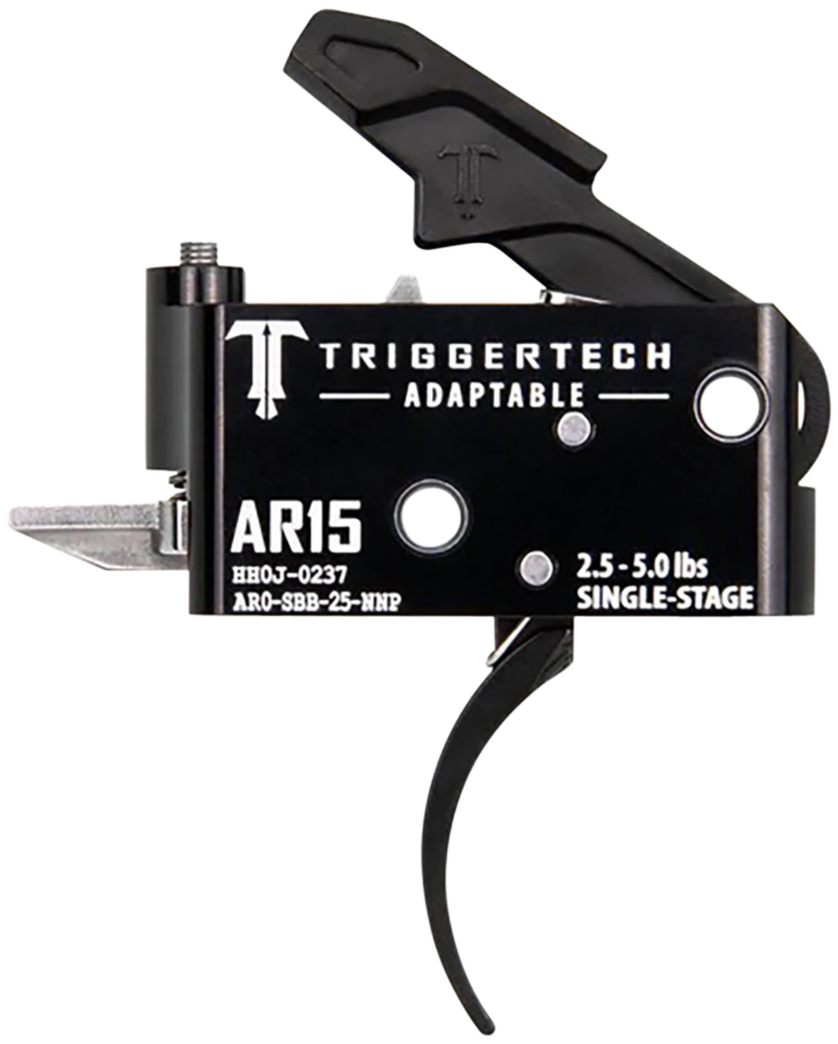 TriggerTech AR0SBB25NNP Adaptable Pro Curved Single-Stage 2.5-5.0 lbs Adjustable for AR-15
