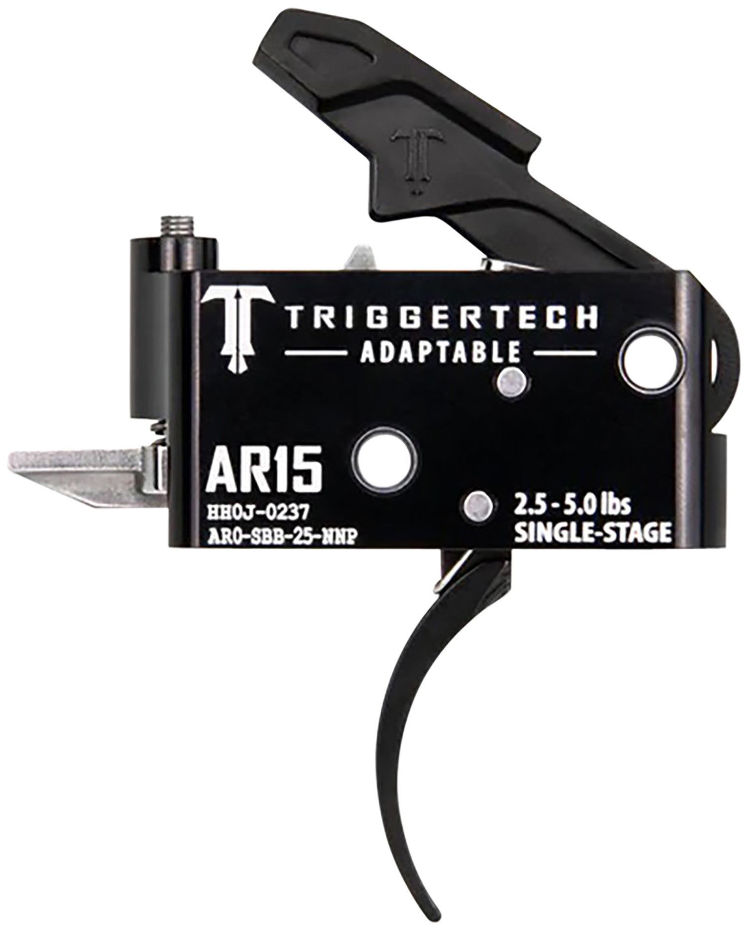 TriggerTech AR0SBB25NNP Adaptable Pro Curved Single-Stage 2.5-5.0 lbs Adjustable for AR-15