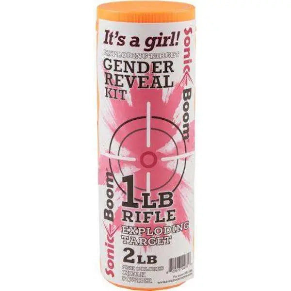 SONIC BOOM EXPLODING RIFLE TARGET GENDER REVEAL KIT-GIRL ( 12 PER CASE ) CHECK STATE RESTRICTIONS