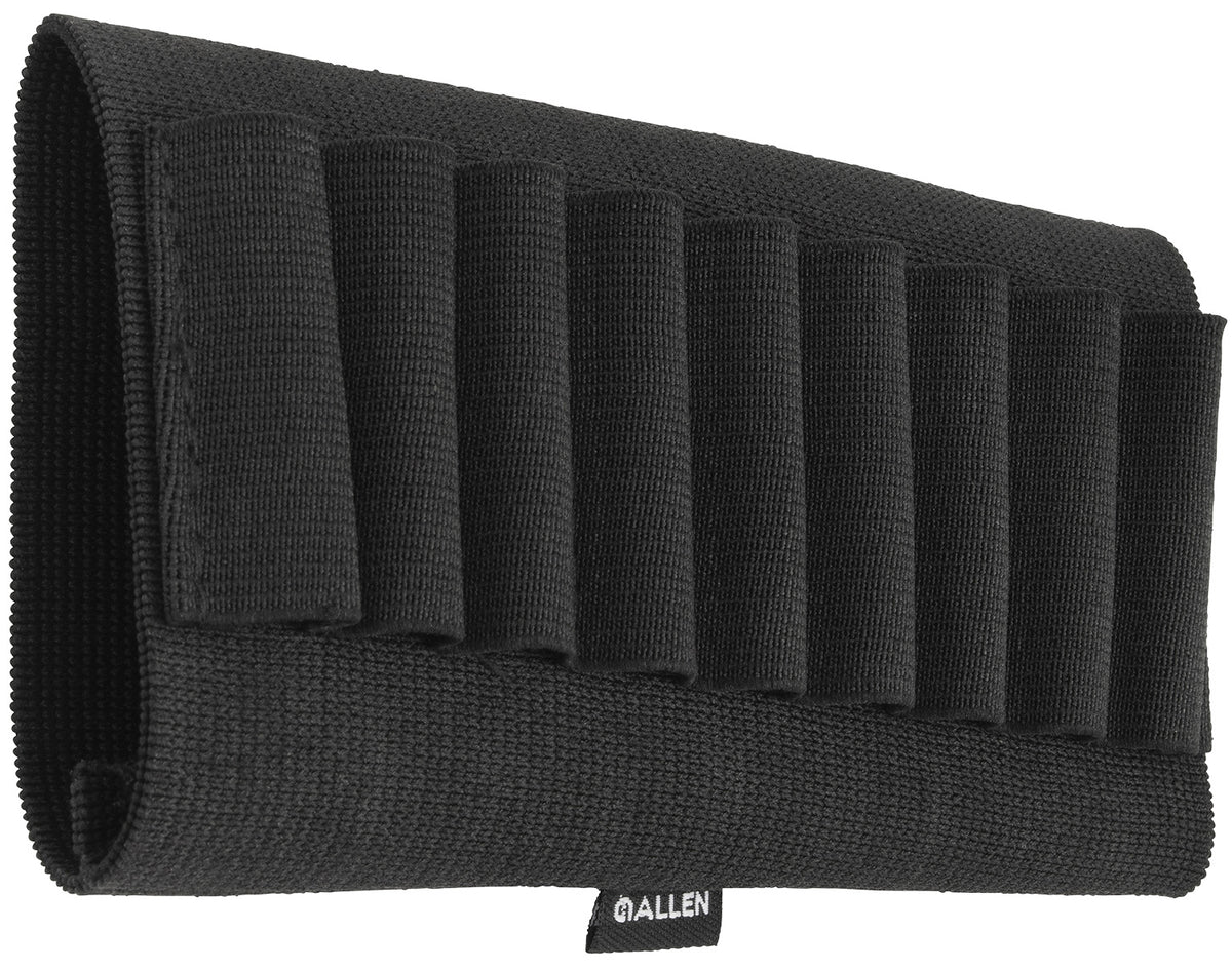 Allen 206 Rifle Cartridge Holder 9rd Black Elastic Buttstock Mount
