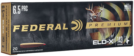Federal 6.5 PRC Premium ELD-X 143gr PolyTip Ammo