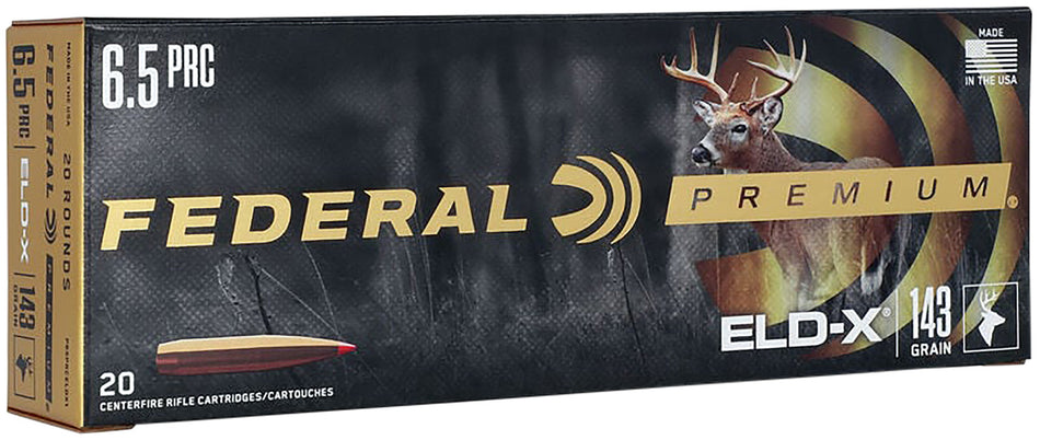 Federal 6.5 PRC Premium ELD-X 143gr PolyTip Ammo