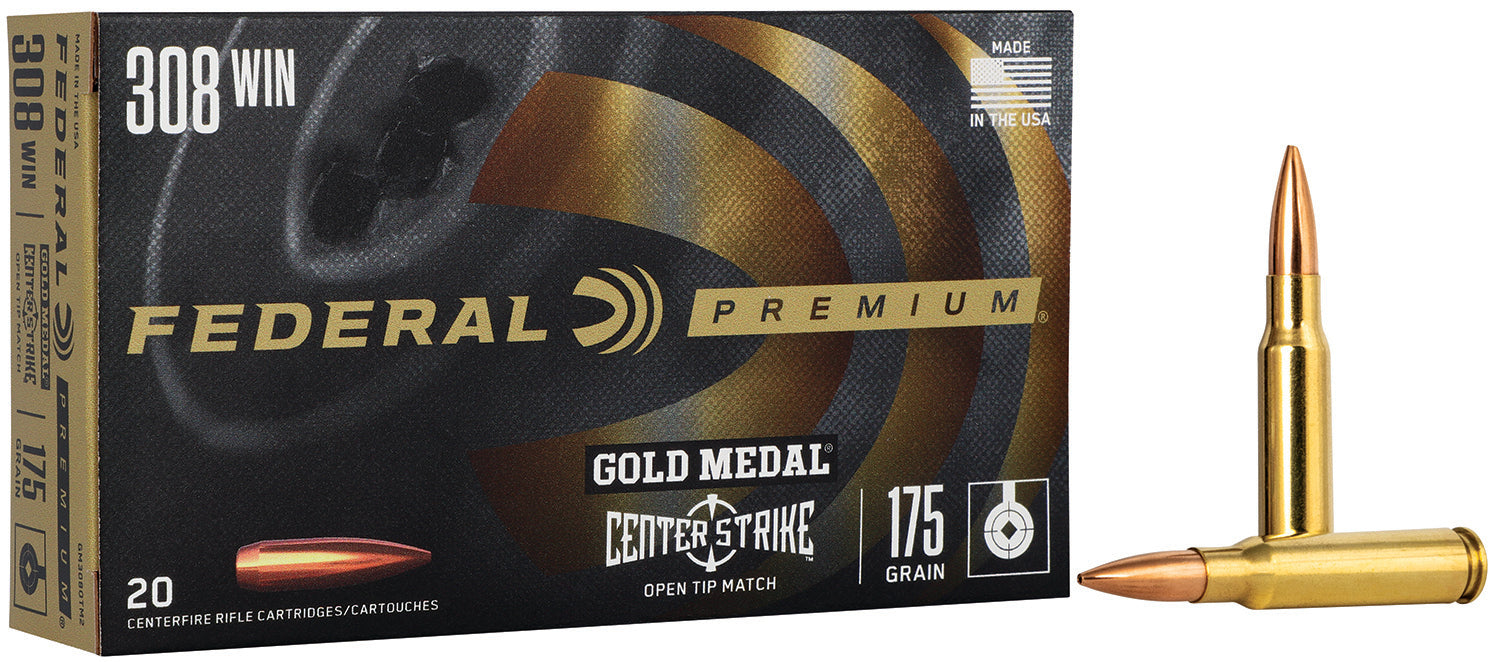 Federal .308 Win Gold Medal 175gr Open Tip Match Ammo
