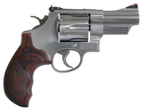 Smith & Wesson 150715 Model 629 Deluxe 44 Rem Mag or 44 S&W Spl Stainless Steel 3" Barrel & 6rd Cylinder, Satin Stainless Steel N-Frame, Textured Wood Grip