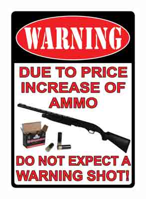 RIVERS EDGE SIGN 16" "DUE TO THE PRICE INCREASE"
