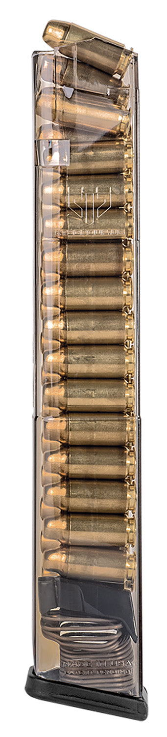 ETS Group SMKGLK22210 Pistol Mags 30rd Extended 40 Cal Compatible w/Glock 22/23/24/27/35 Smoke Polymer