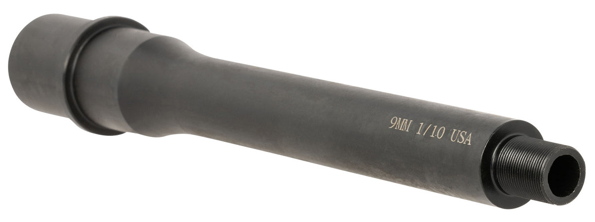 TacFire BAR9MM7BN AR Barrel 9mm NATO 7.50" Black Nitride Finish 4150 Chrome Moly Vanadium Steel Material with Threading & 1:10" Twist for AR-15