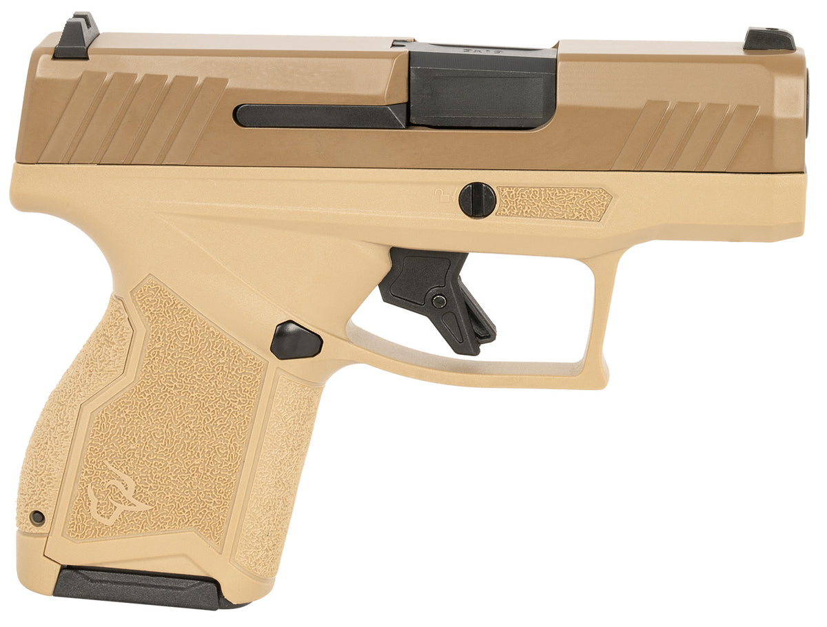 Taurus 1GX4M931ET GX4 Micro-Compact 9mm Luger 11+1 3.06" Black Barrel, Tan Cerakote Serrated Slide, Coyote Tan Stainless Steel Frame