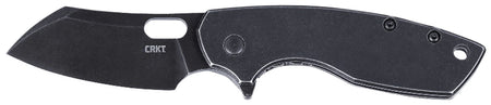 CRKT 5315KS Pilar Large 2.67" Folding Plain Black Stonewashed 8Cr13MoV SS Blade/Black Stainless Steel Handle Includes Pocket Clip