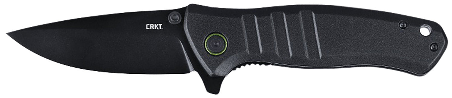 CRKT 6295 Dextro 3.18" Folding Drop Point Plain Black TiNi D2 Steel Blade/Black Aluminum Handle Includes Pocket Clip