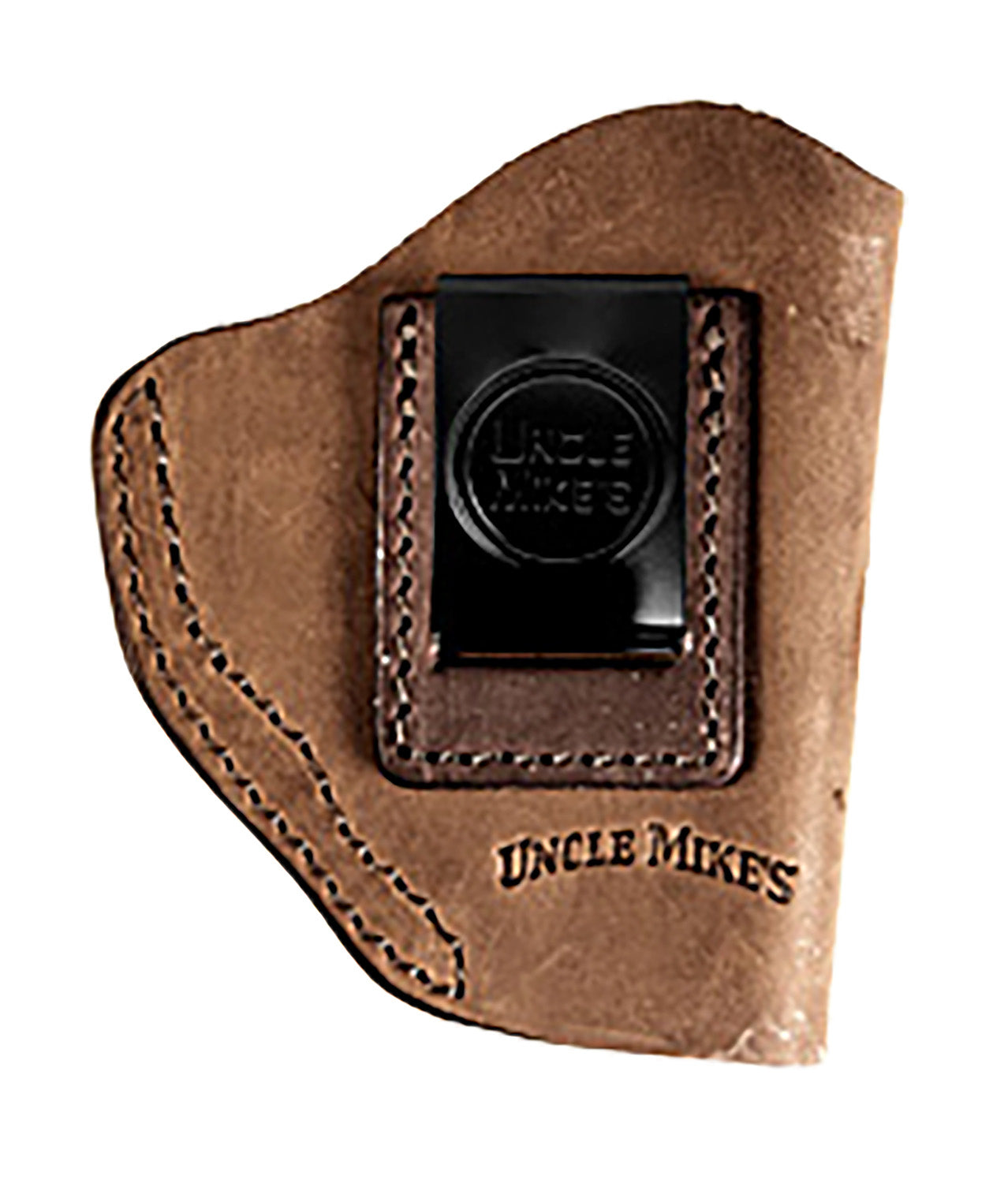 Uncle Mikes-leather(1791) UMIWB2BRWA Inside the Waistband IWB Size 02 Brown Leather Belt Clip Fits Small Frame Revolver Right Hand