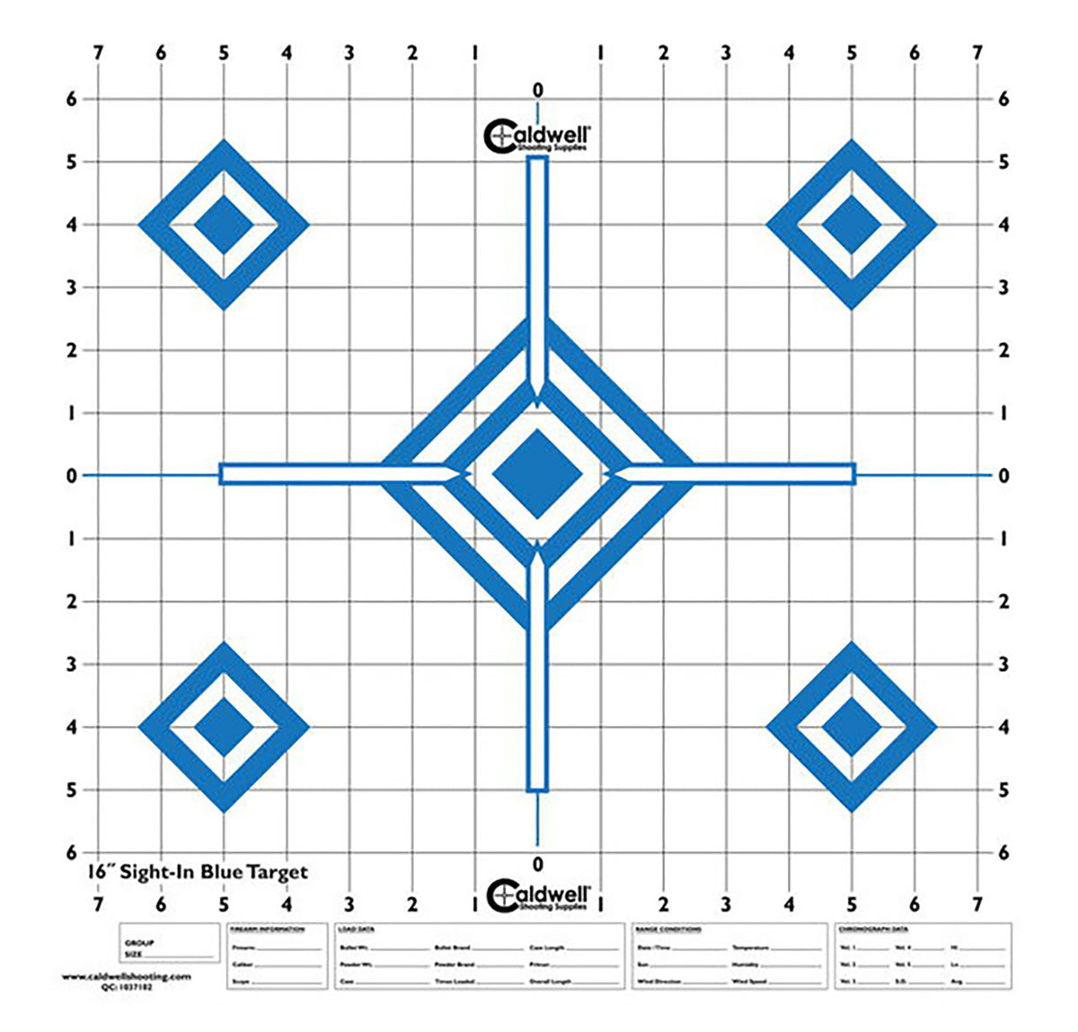 Caldwell 1175521 Diamond Self-Adhesive Recycled Paper Universal 16" Blue/White 10 Pack