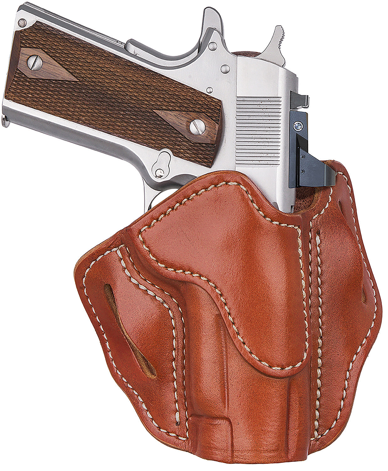 1791 Gunleather ORBH1SCBRR BH1S Optic Ready OWB Classic Brown Leather Belt Slide Fits 1911 Fits 3.5-4.25" Barrel Right Hand