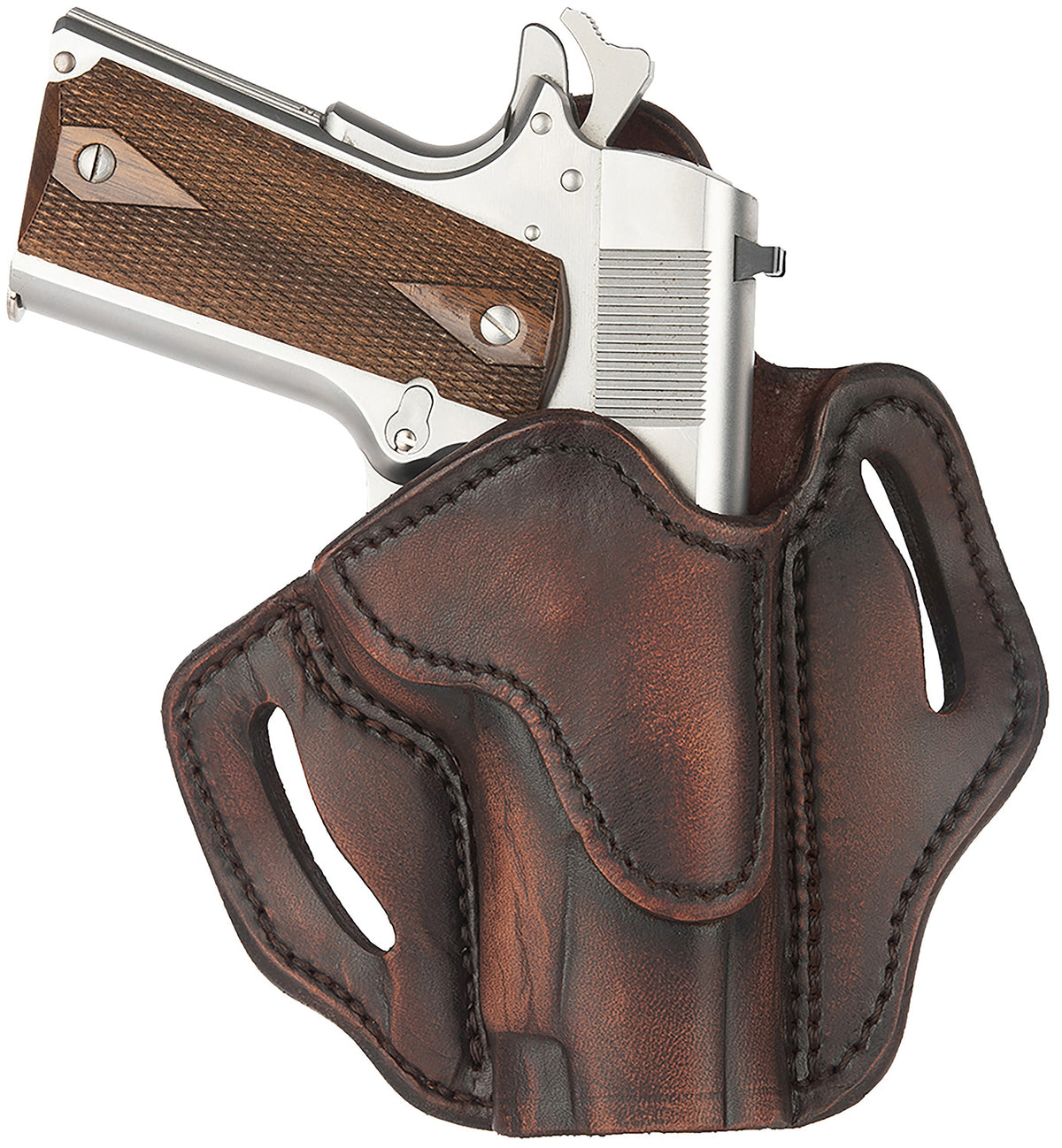 1791 Gunleather ORBH1SVTGR BH1 Optic Ready OWB Vintage Leather Belt Slide Fits 4-5" 1911 Right Hand