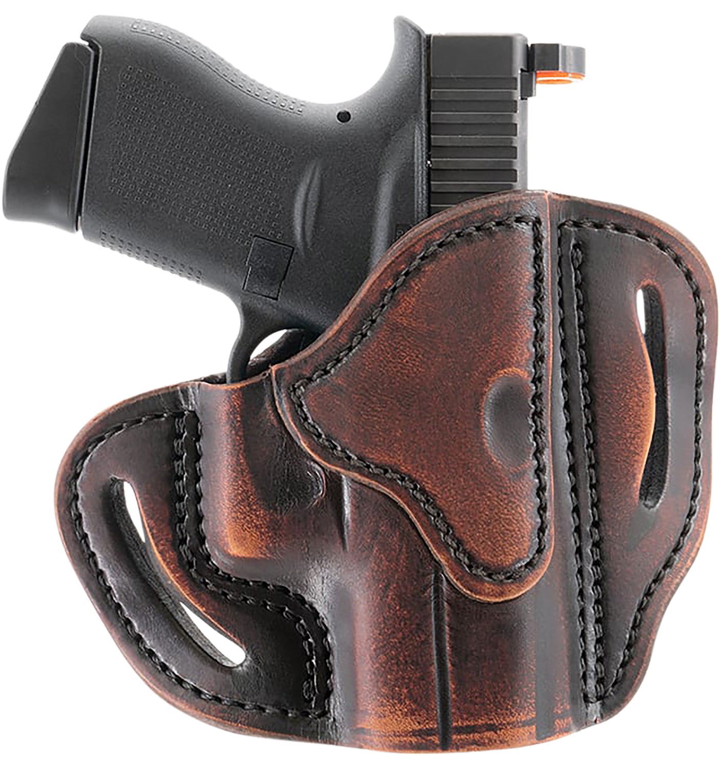 1791 Gunleather ORBHCVTGR BHC Optic Ready OWB Compact Vintage Leather Belt Slide Compatible w/Glock 43/Sig P365 Right Hand