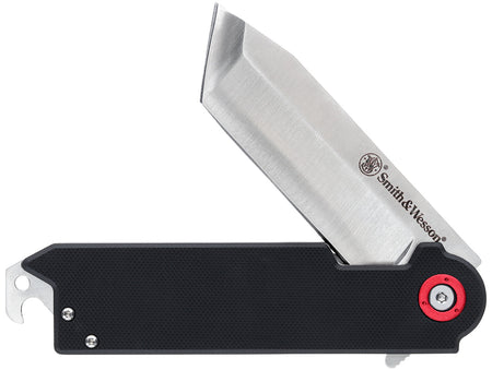 Smith & Wesson Knives 1193144 Big Benji 3.50" Folding Plain Stainless Steel Blade 4.25" Black