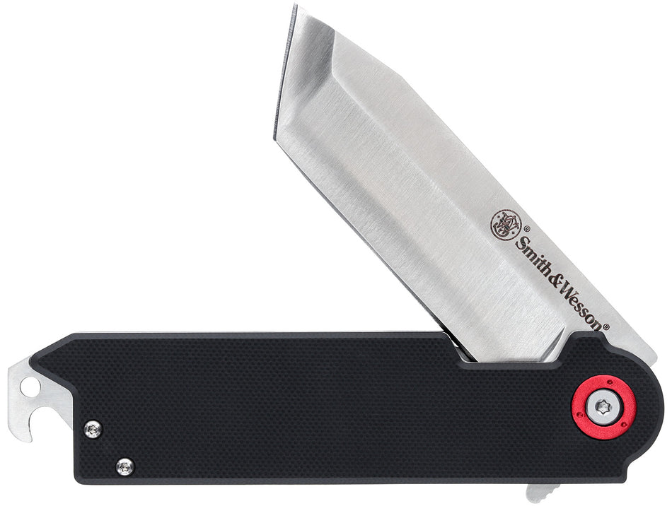 Smith & Wesson Knives 1193144 Big Benji 3.50" Folding Plain Stainless Steel Blade 4.25" Black