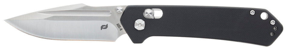 Schrade 1182620 Divergent 3.06" Folding Modified Drop Point Plain Satin AUS-8A SS Blade 4.31" Black G10 Handle