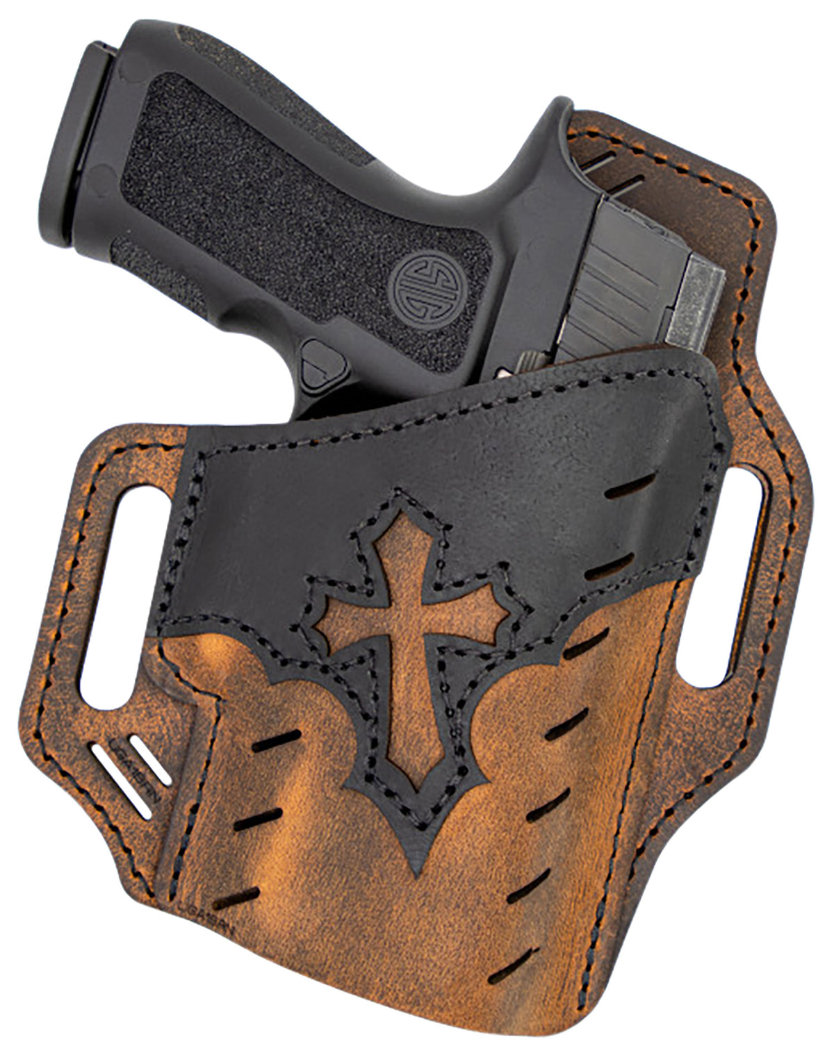 Versacarry UGA2BRN Guardian Arc Angel Edition OWB Size 02 Black/Brown Leather Belt Slide Right Hand