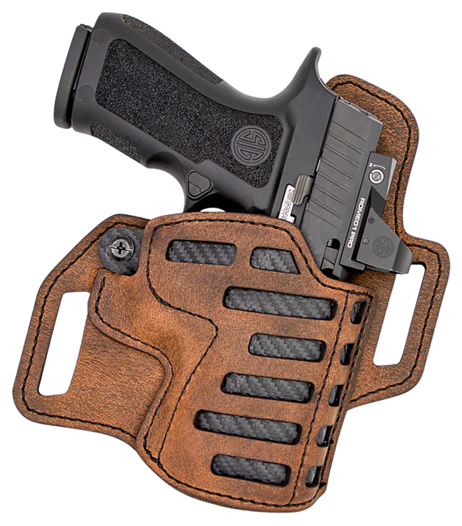 Versacarry C22142 Compound OWB Size 04 Brown Leather Belt Slide