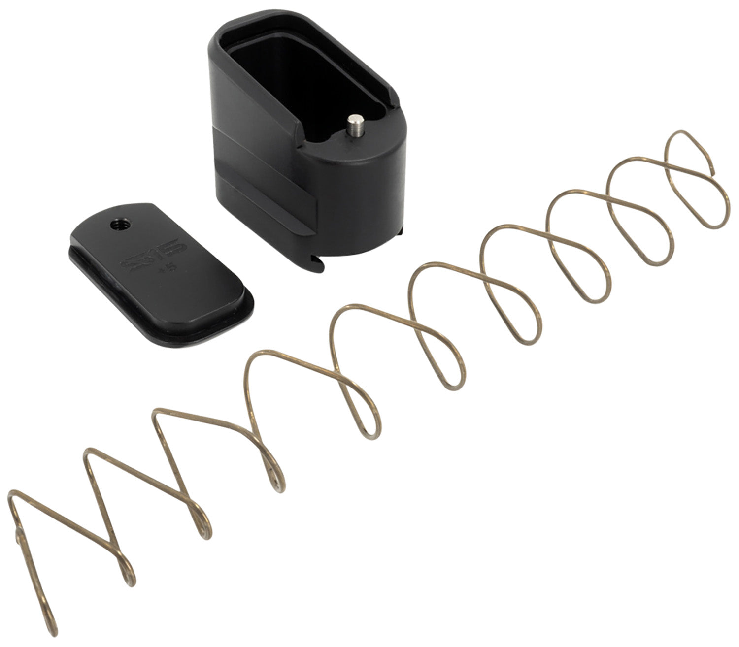 Shield Arms SAS15ME5BLK Magazine Extension 5rd Compatible w/ Shield Arms S15 Magazine, Black Anodized Aluminum