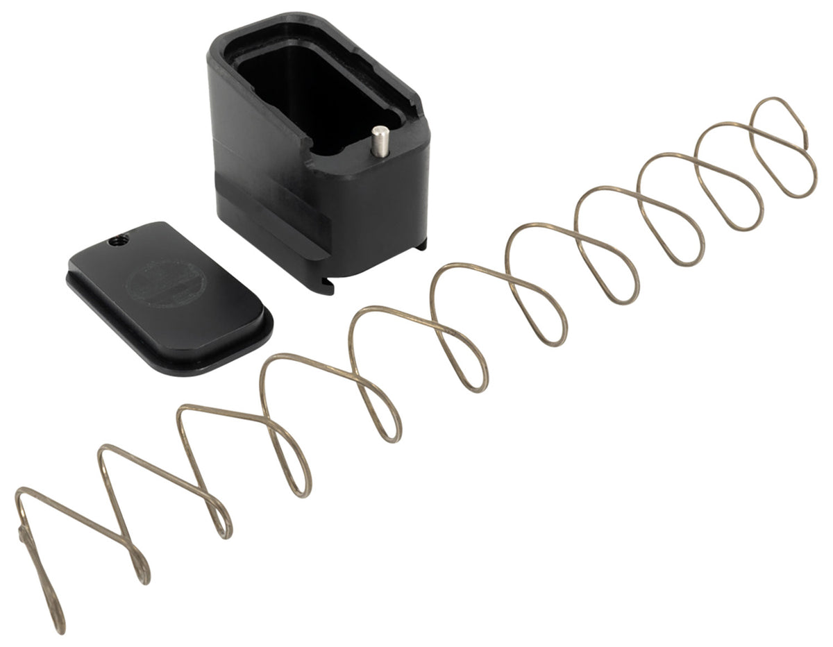 Shield Arms G19ME5BLK Magazine Extension +5 Extended 9mm Luger/40 S&W 5rd Compatible w/Glock 19/23, Black Anodized Aluminum