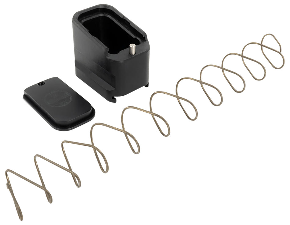 Shield Arms G19ME5BLK Magazine Extension +5 Extended 9mm Luger/40 S&W 5rd Compatible w/Glock 19/23, Black Anodized Aluminum