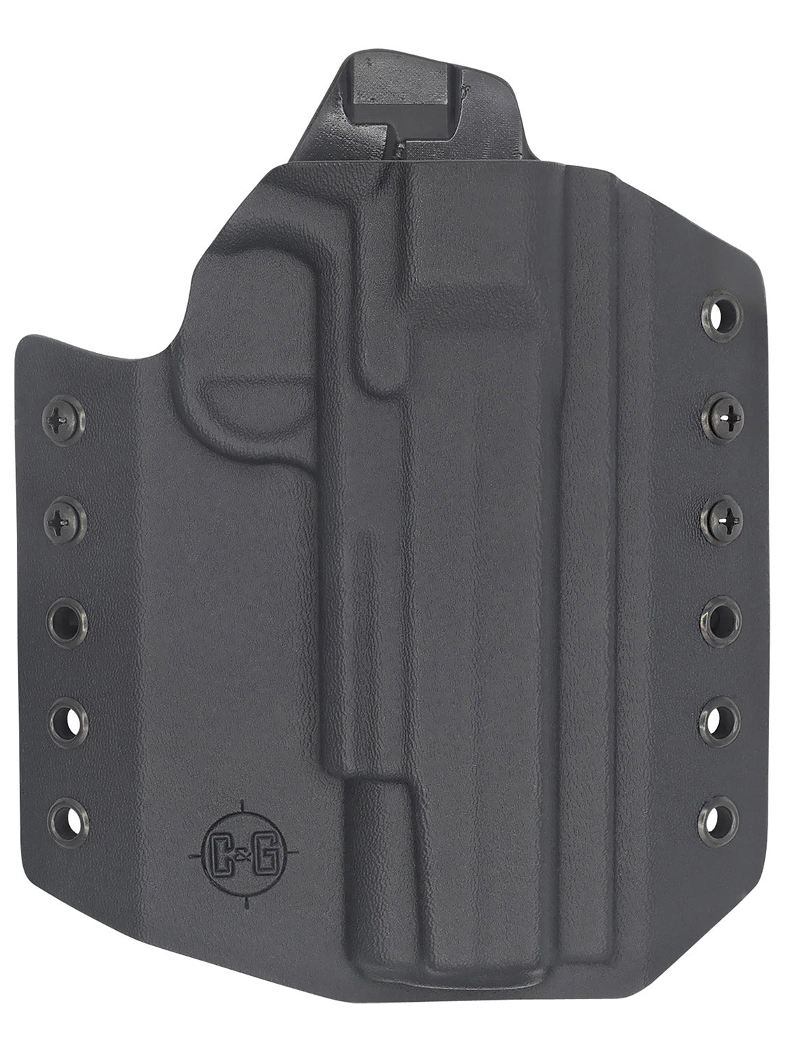 C&G Holsters 0354100 Covert OWB Black Kydex Belt Loop Fits Sig 1911 Rail 5"