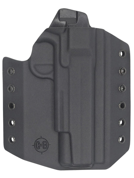 C&G Holsters 0354100 Covert OWB Black Kydex Belt Loop Fits Sig 1911 Rail 5"