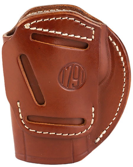 1791 Gunleather 3WH6CBRA 3-Way IWB/OWB Size 06 Classic Brown Leather Belt Loop Fits Beretta 92 Fits Walther PPQ Fits Sig P320 Ambidextrous Hand