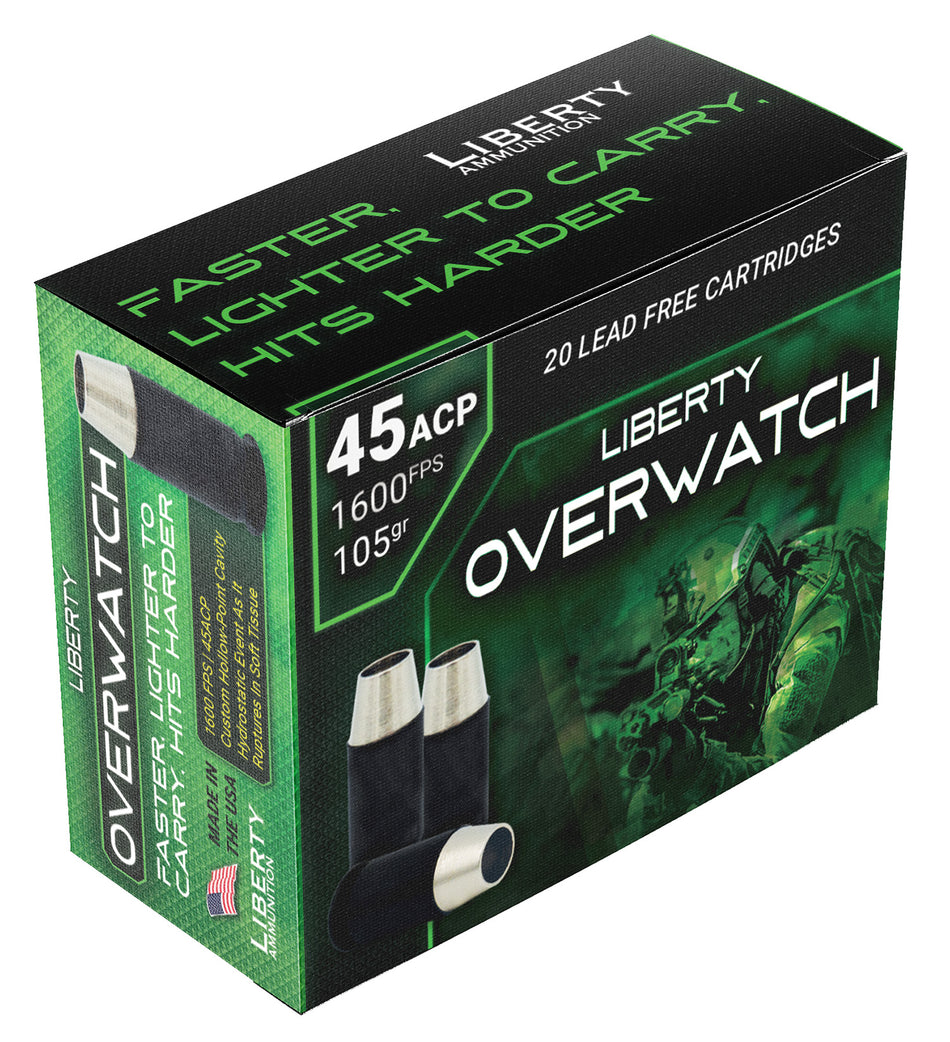 Liberty Ammunition .45 ACP OverWatch 105gr HP Ammo