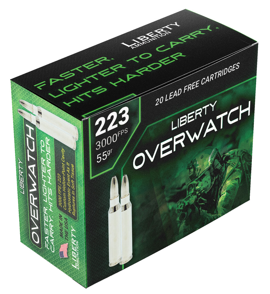 Liberty Ammunition .223 Remington OverWatch 55gr Fragmenting HP Ammo