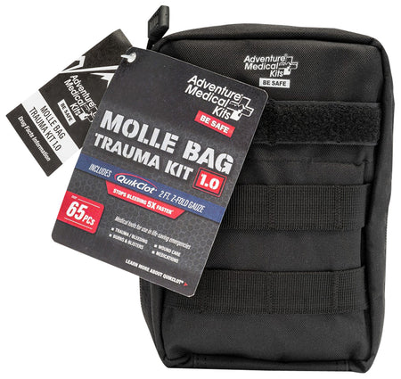 Adventure Medical Kits 20640299 MOLLE Bag Trauma Kit 1.0 Treats Injuries/Illnesses Black 707708002991