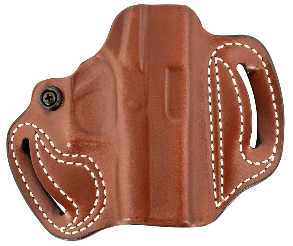DeSantis Gunhide 086TA8BZ0 Mini Slide OWB Tan Leather Belt Slide Fits Glock 43/43x/48 Belt 1.75" Wide Right Hand