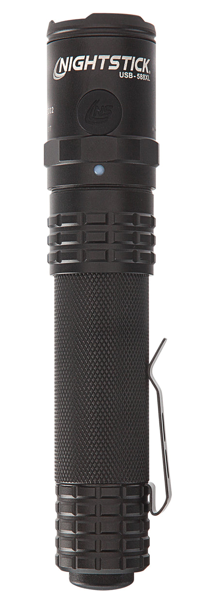 Nightstick USB588XL USB Dual-Light Tactical Flashlight Black Anodized 125/350/450/850/1,100 Lumens White LED