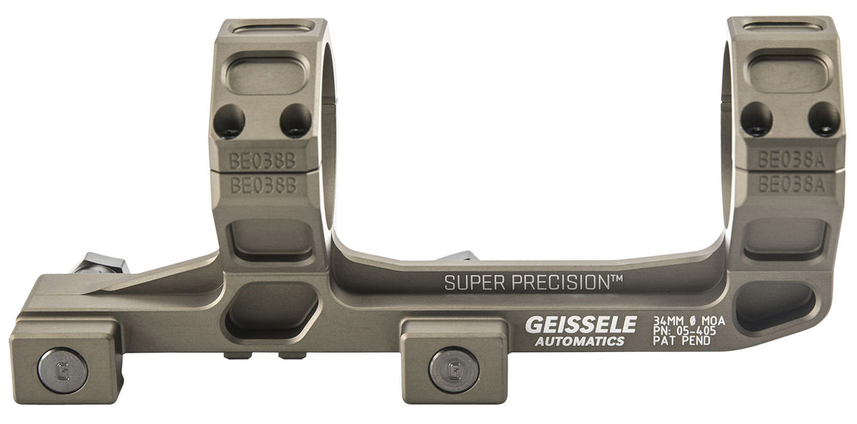 Geissele Automatics AR15 Super Precision Scope Mount/Ring Combo Desert Dirt Color Anodized 817953020302