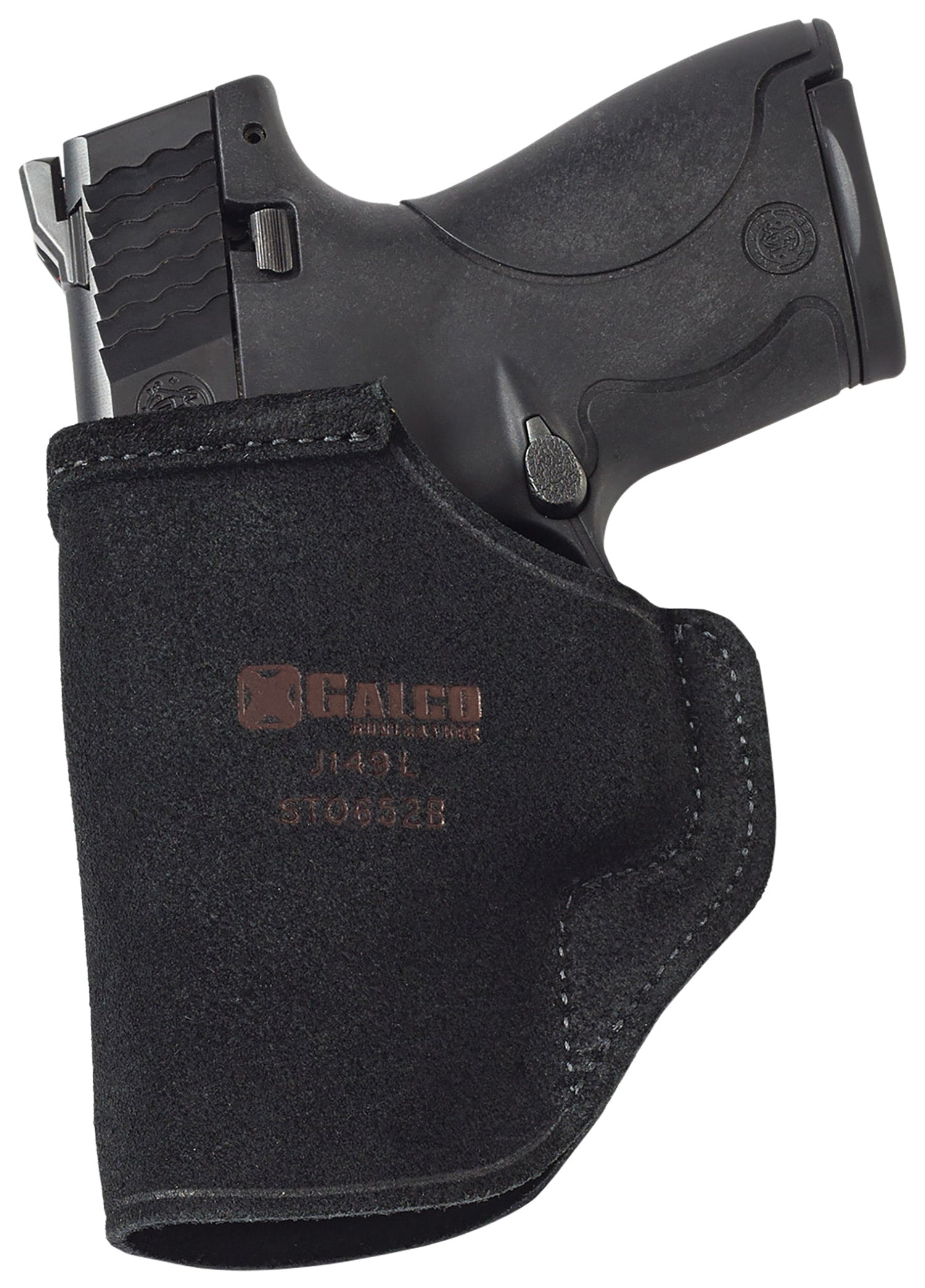 Galco STO858B Stow-N-Go IWB Black Leather Belt Clip Fits S&W M&P 380EZ Right Hand