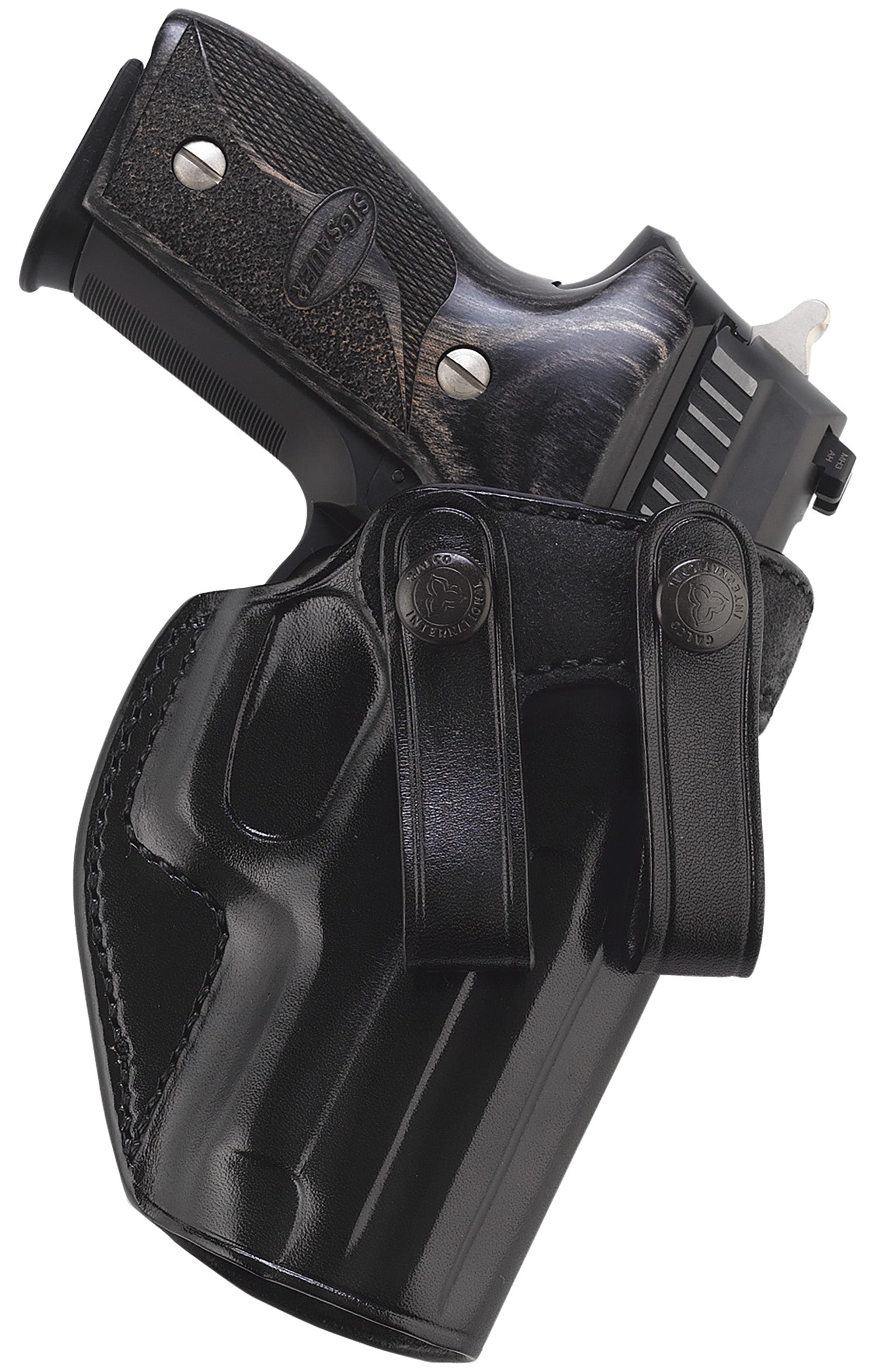 Galco SUM270B Summer Comfort IWB Black Leather Belt Loop Fits Browning Hi-Power/Springfield SA-35/Girsan MC P35/Match Right Hand