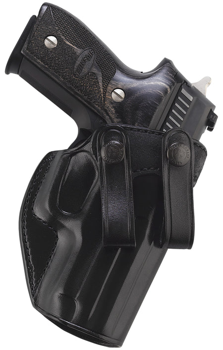 Galco SUM270B Summer Comfort IWB Black Leather Belt Loop Fits Browning Hi-Power/Springfield SA-35/Girsan MC P35/Match Right Hand