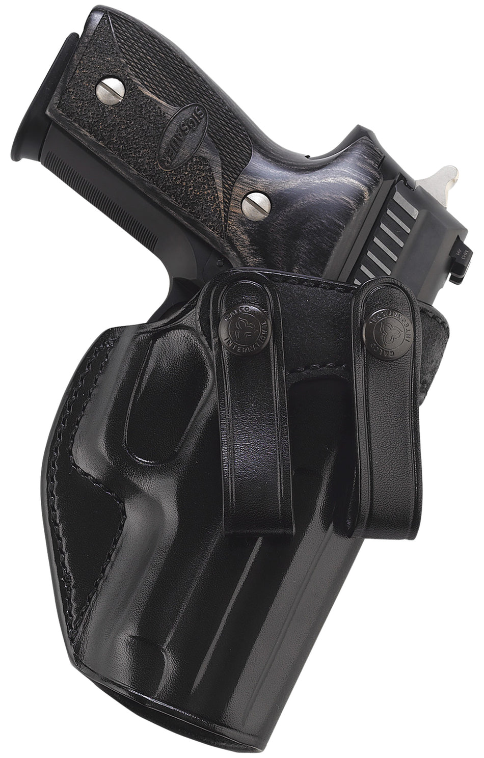 Galco SUM270B Summer Comfort IWB Black Leather Belt Loop Fits Browning Hi-Power/Springfield SA-35/Girsan MC P35/Match Right Hand