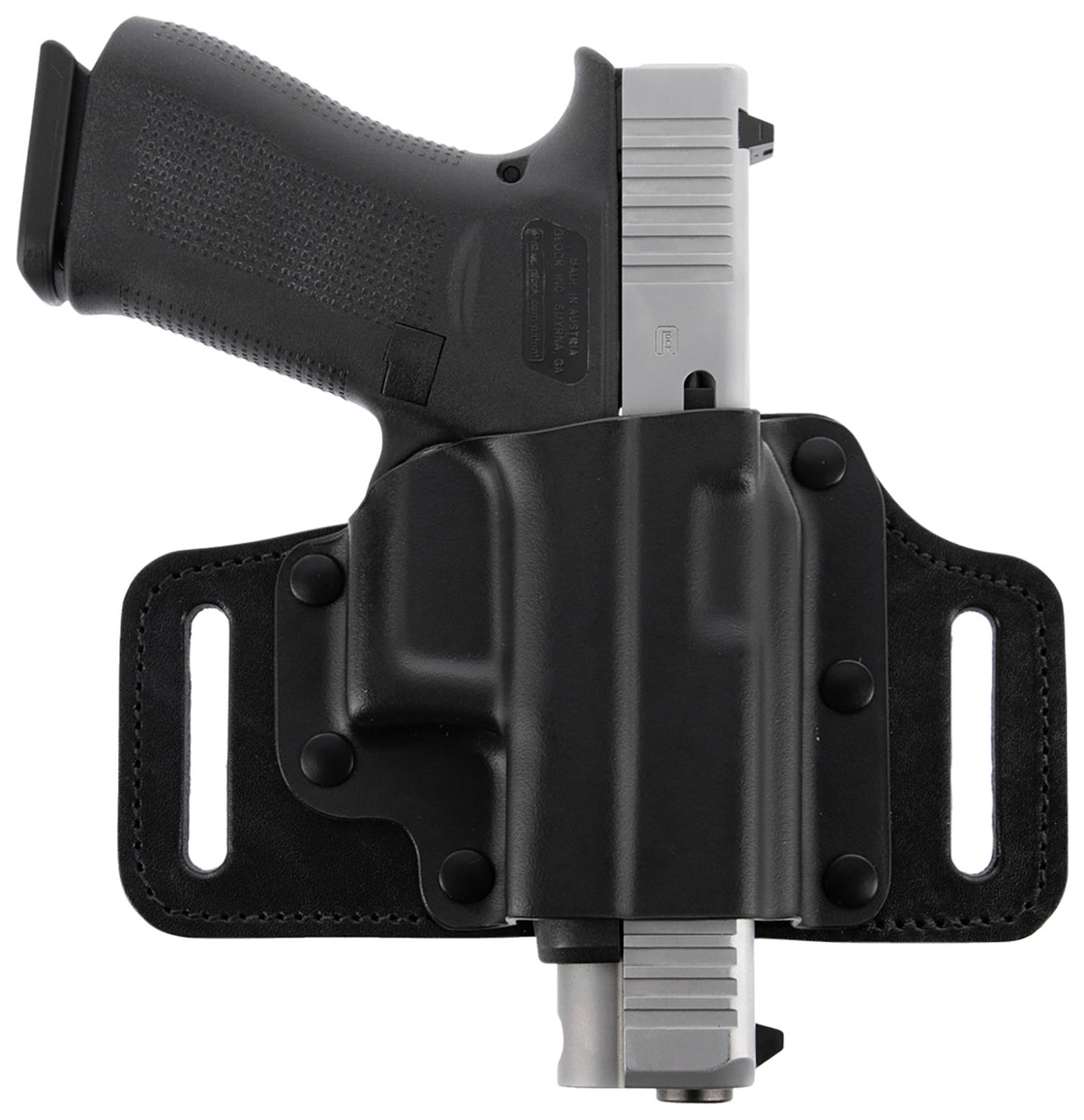 Galco TS428B TacSlide OWB Black Kydex/Leather Belt Slide Fits HK 45/45C/HK P30/USP 9/40 Right Hand